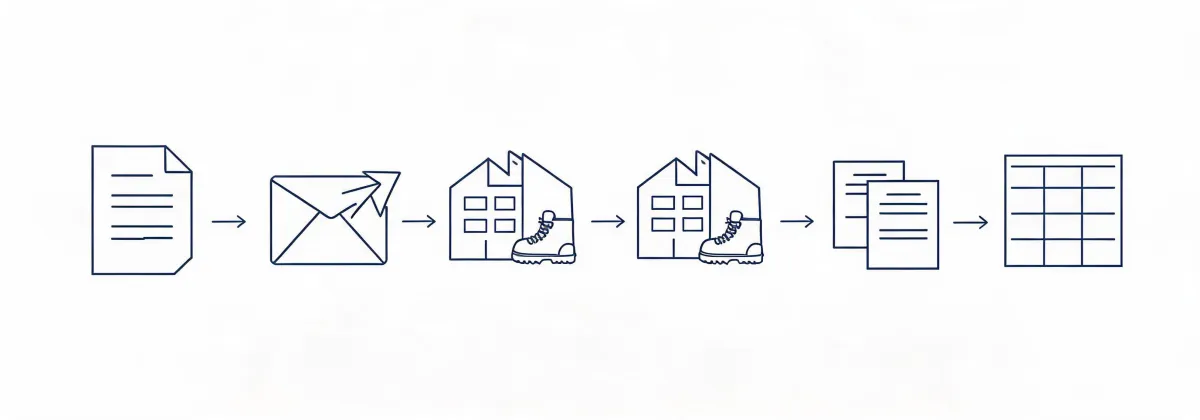 Buyer-side sourcing workflow illustration